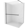 Mexen Kioto+ душ параван с рафт Walk-in 90 x 200 см, матиран, черен - 800-090-121-70-30
