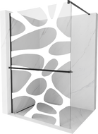 Mexen Kioto+ душ кабина с рафт Walk-in 70 x 200 см, бял модел, черен - 800-070-121-70-97