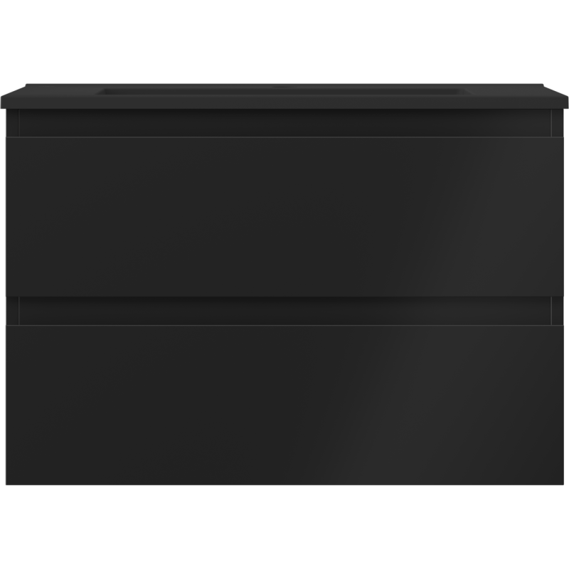 Mexen Orio шкаф за баня 70 см с мивка Otis, 2 чекмеджета, черен мат - 91A10-07047-2-BFF71-W18M71