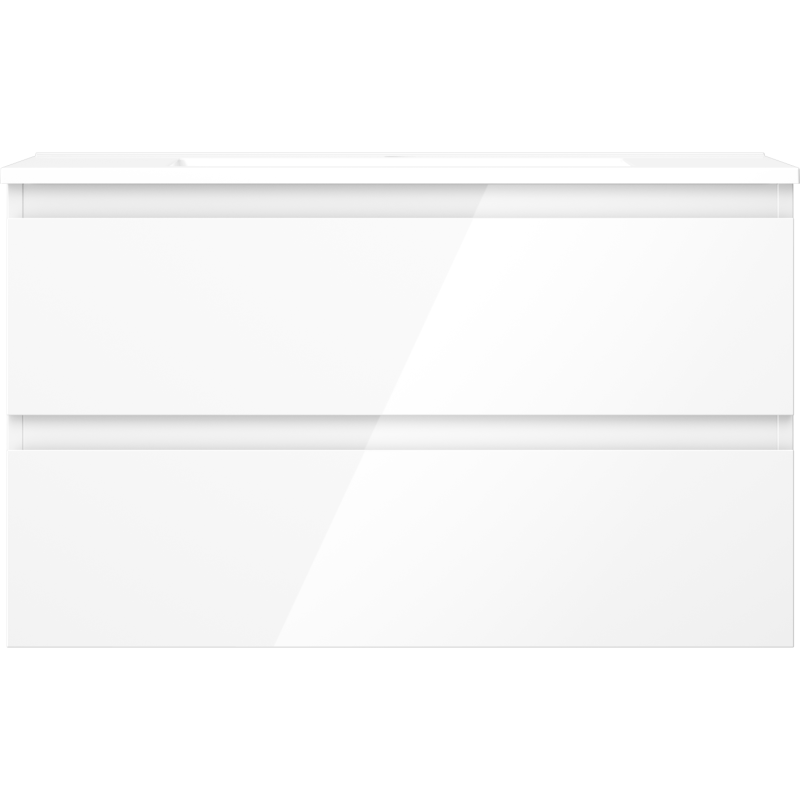Mexen Orio шкаф за баня 80 см с мивка Otis, 2 чекмеджета, бял гланц