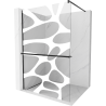 Mexen Kioto+ душова стена с Walk-in рафт 140 x 200 см, бял модел, черен - 800-140-121-70-97