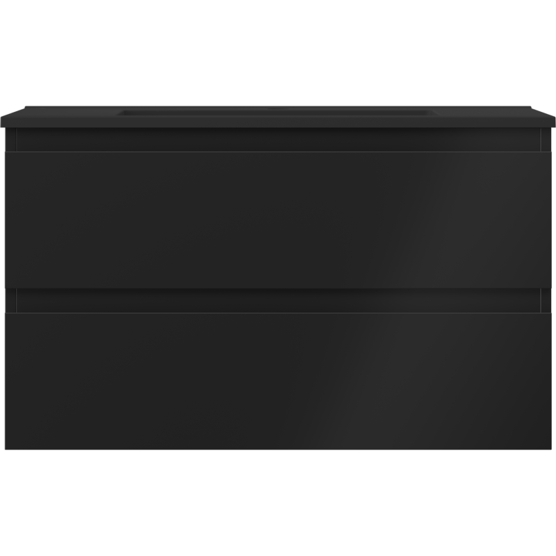 Mexen Orio баня шкаф 80 см с мивка Otis, 2 чекмеджета, черна матова - 91A10-08047-2-BFF71-W18M71