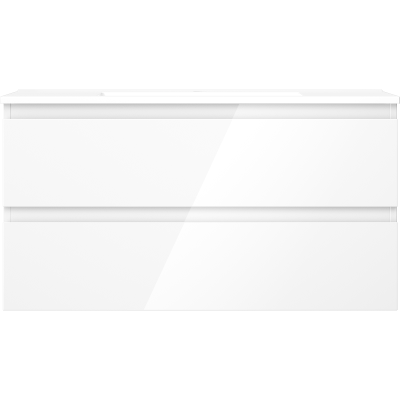 Mexen Orio шкаф за баня 90 см с мивка Otis, 2 чекмеджета, бял гланц