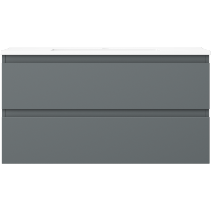 Mexen Orio шкаф за баня 90 см с мивка Otis, 2 чекмеджета, графит мат/бял мат - 91A10-09047-2-BFF66-W18M01