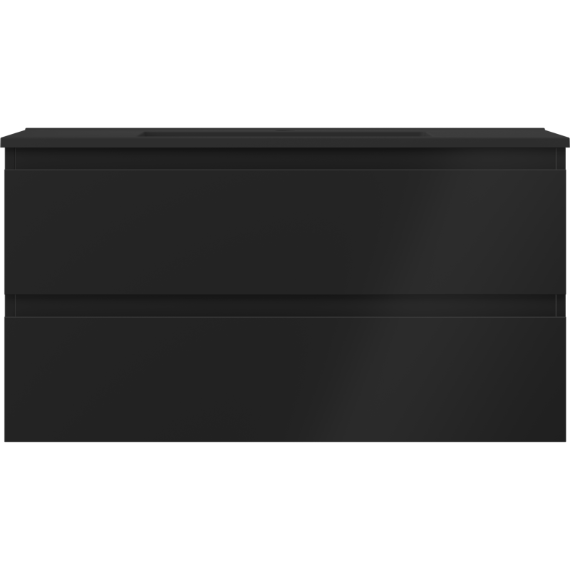 Mexen Orio шкаф за баня 90 см с мивка Otis, 2 чекмеджета, черен мат