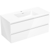 Mexen Orio шкафче за баня 100 см с мивка Otis, 2 чекмеджета, бял гланц