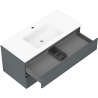Mexen Orio баня шкаф 100 см с мивка Otis, 2 чекмеджета, графит мат/бял мат