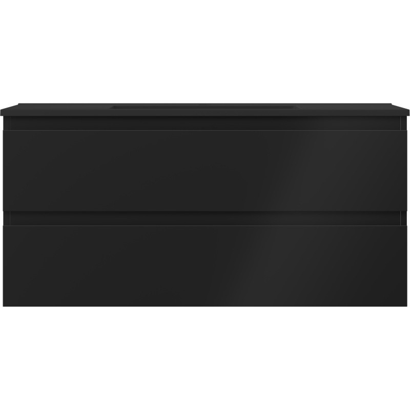 Mexen Orio шкаф за баня 100 см с мивка Otis, 2 чекмеджета, черен мат - 91A10-10047-2-BFF71-W18M71