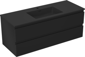 Mexen Orio шкаф за баня 120 см с мивка Otis, 2 чекмеджета, черен мат