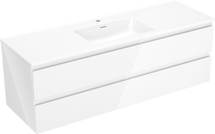 Mexen Orio шкаф за баня 140 см с мивка Otis, 2 чекмеджета, бял гланц