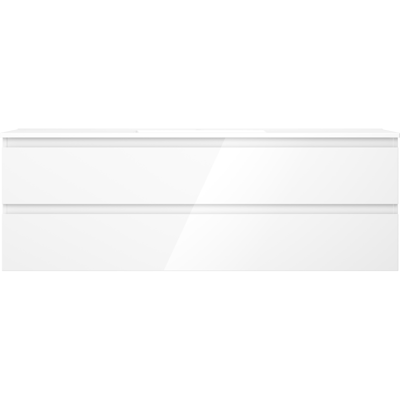 Mexen Orio шкаф за баня 140 см с мивка Otis, 2 чекмеджета, бял гланц