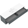 Mexen Orio шкаф за баня 160 см с мивка Otis, 2 чекмеджета, графит мат/бяло мат