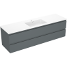Mexen Orio шкаф за баня 160 см с мивка Otis, 2 чекмеджета, графит мат/бяло мат