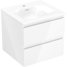 Mexen Orio шкаф за баня 50 см с мивка Vela, 2 чекмеджета, бял гланц - 91A10-05047-2-BFF00-W23M00