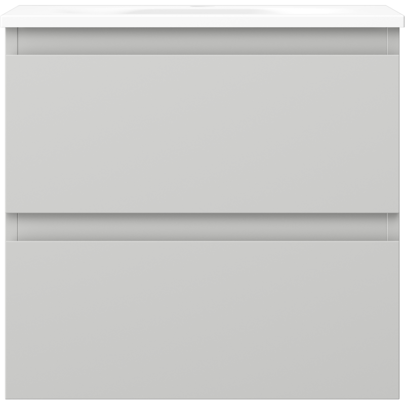 Mexen Orio шкаф за баня 50 см с мивка Vela, 2 чекмеджета, сив мат/бял мат