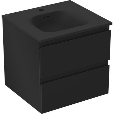 Mexen Orio шкаф за баня 50 см с мивка Vela, 2 чекмеджета, черен мат - 91A10-05047-2-BFF71-W23M71