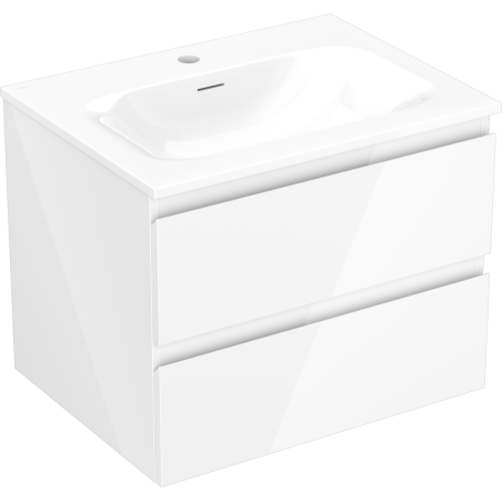 Mexen Orio шкаф за баня 60 см с умивалник Vela, 2 чекмеджета, бял гланц - 91A10-06047-2-BFF00-W23M00