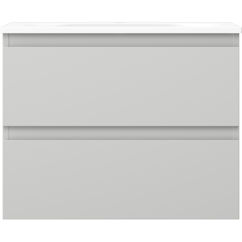 Mexen Orio шкафче за баня 60 см с мивка Vela, 2 чекмеджета, сиво мат/бяло мат