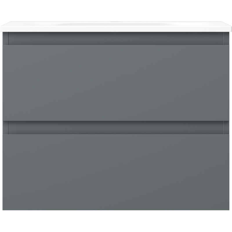 Mexen Orio шкафче за баня 60 см с мивка Vela, 2 чекмеджета, графит мат/бяло мат - 91A10-06047-2-BFF66-W23M01
