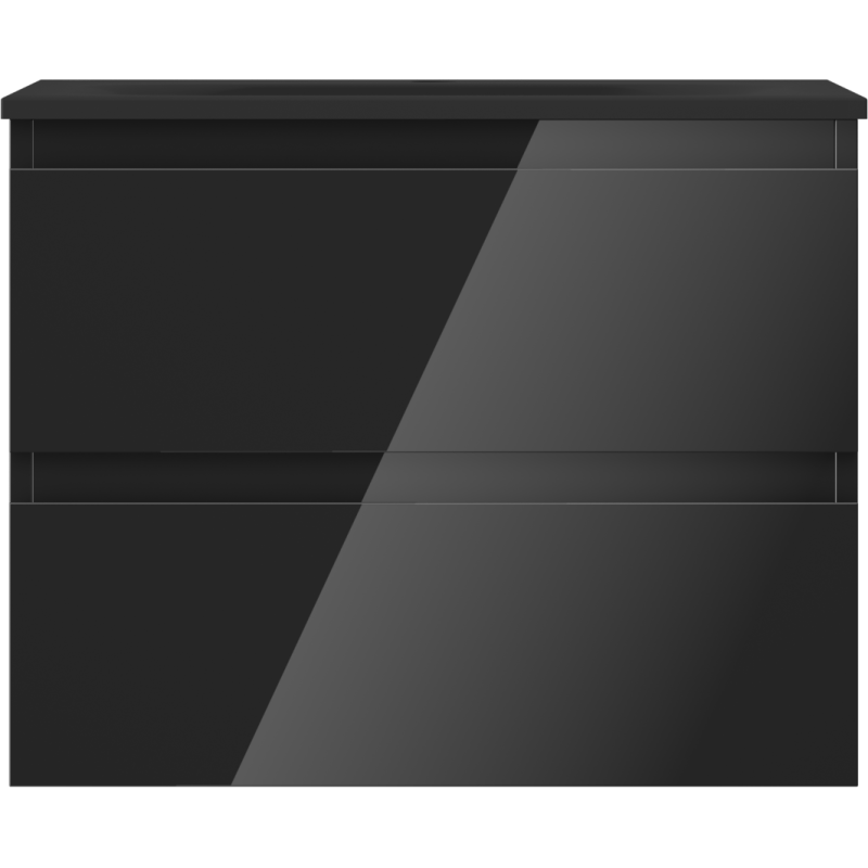 Mexen Orio шкаф за баня 60 см с мивка Vela, 2 чекмеджета, черен гланц/черен мат - 91A10-06047-2-BFF70-W23M71