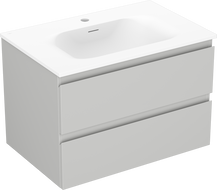 Mexen Orio шкафче за баня 70 см с мивка Vela, 2 чекмеджета, сив мат/бял мат - 91A10-07047-2-BFF62-W23M01