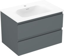 Mexen Orio баня шкаф 70 см с мивка Vela, 2 чекмеджета, графит мат/бял мат - 91A10-07047-2-BFF66-W23M01