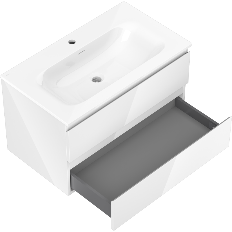 Mexen Orio баня шкаф 80 см с мивка Vela, 2 чекмеджета, бял гланц - 91A10-08047-2-BFF00-W23M00