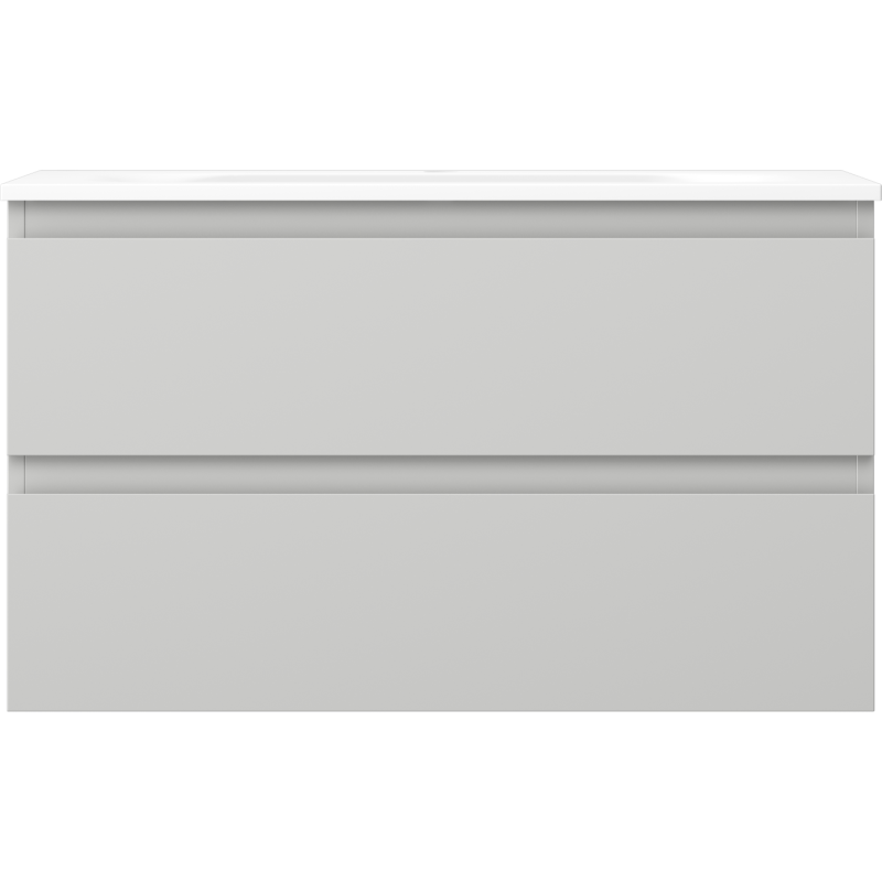 Mexen Orio шкаф за баня 80 см с мивка Vela, 2 чекмеджета, сив мат/бял мат - 91A10-08047-2-BFF62-W23M01