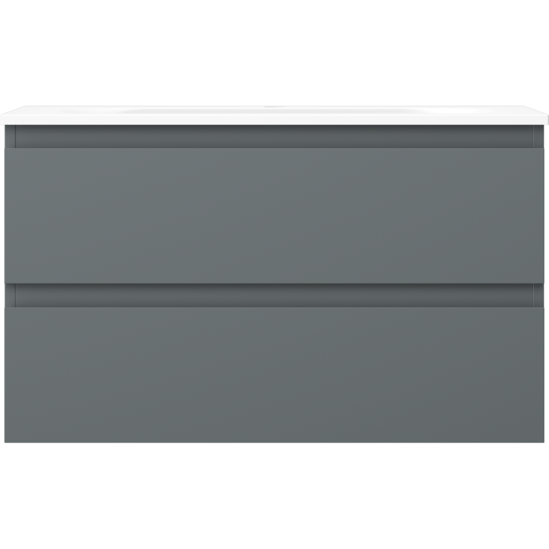 Mexen Orio шкаф за баня 80 см с мивка Vela, 2 чекмеджета, графит мат/бял мат - 91A10-08047-2-BFF66-W23M01