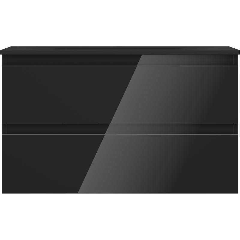 Mexen Orio баня 80 см с мивка Vela, 2 чекмеджета, черен гланц/черен мат - 91A10-08047-2-BFF70-W23M71
