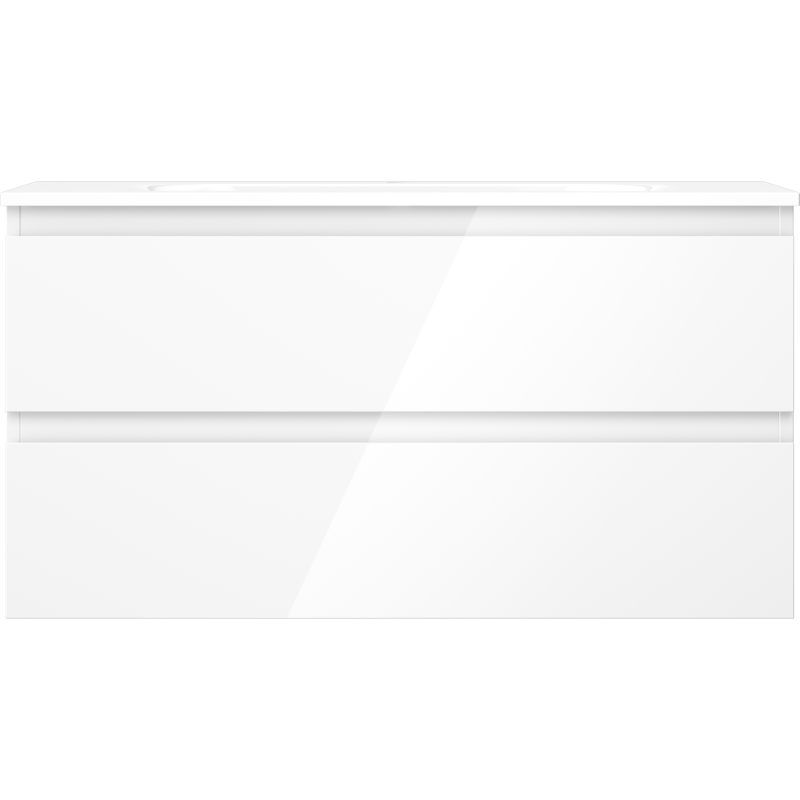 Mexen Orio шкаф за баня 90 см с мивка Vela, 2 чекмеджета, бял гланц