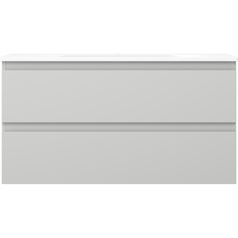 Mexen Orio шкаф за баня 90 см с мивка Vela, 2 чекмеджета, сив мат/бял мат - 91A10-09047-2-BFF62-W23M01