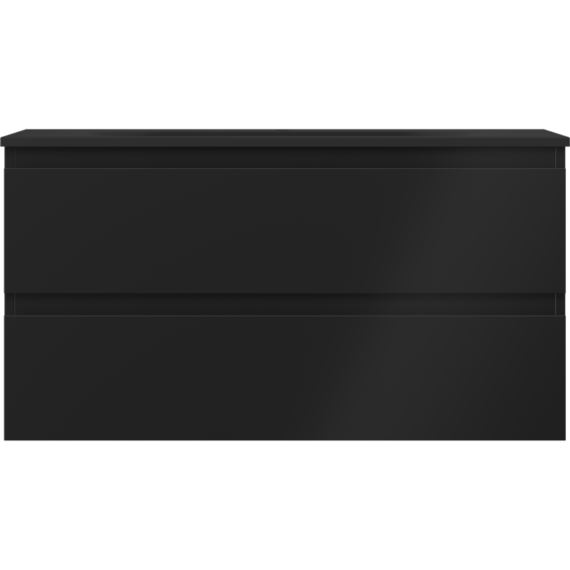 Mexen Orio шкаф за баня 90 см с мивка Vela, 2 чекмеджета, черен мат - 91A10-09047-2-BFF71-W23M71