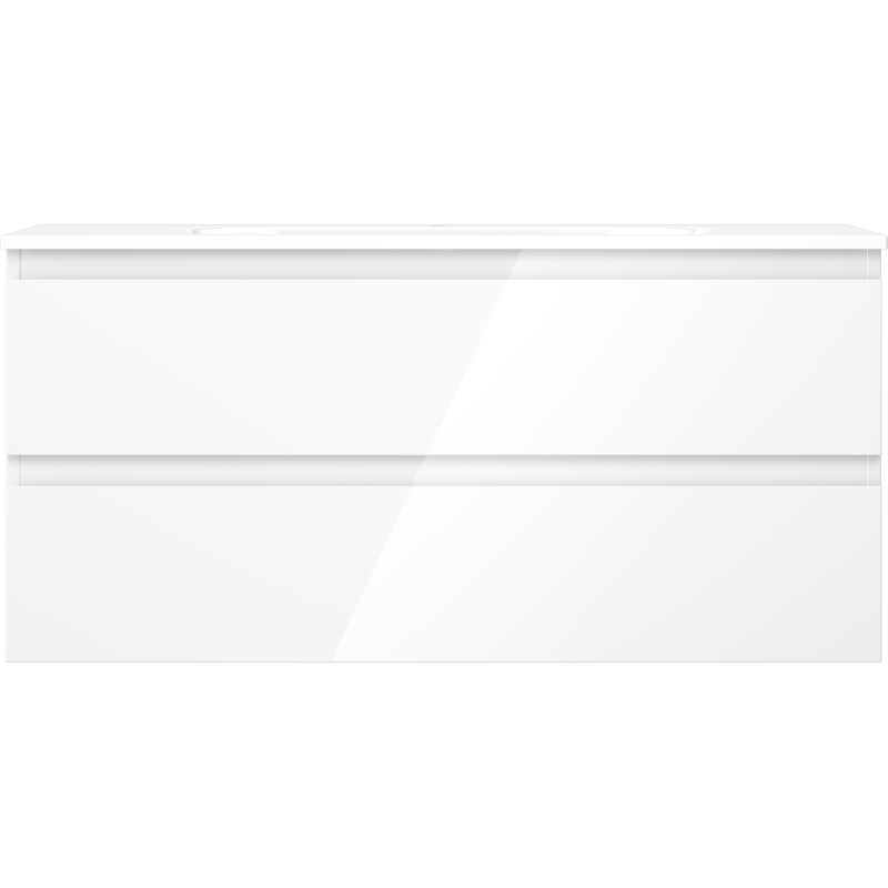 Mexen Orio шкаф за баня 100 см с мивка Vela, 2 чекмеджета, бял гланц - 91A10-10047-2-BFF00-W23M00