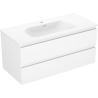 Mexen Orio шкаф за баня 100 см с мивка Vela, 2 чекмеджета, бял мат