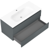 Mexen Orio шкаф за баня 100 см с мивка Vela, 2 чекмеджета, графит мат/бял мат - 91A10-10047-2-BFF66-W23M01