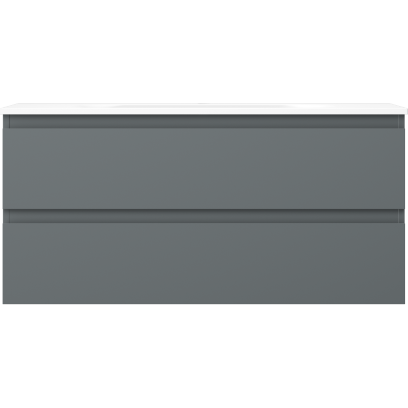 Mexen Orio шкаф за баня 100 см с мивка Vela, 2 чекмеджета, графит мат/бял мат - 91A10-10047-2-BFF66-W23M01