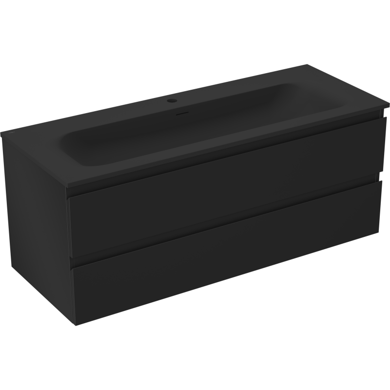 Mexen Orio шкаф за баня 120 см с умивалник Vela, 2 чекмеджета, черен мат - 91A10-12047-2-BFF71-W23M71
