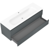 Mexen Orio шкаф за баня 140 см с мивка Vela, 2 чекмеджета, графит мат/бял мат - 91A10-14047-2-BFF66-W23M01
