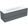 Mexen Orio шкаф за баня 140 см с мивка Vela, 2 чекмеджета, графит мат/бял мат - 91A10-14047-2-BFF66-W23M01