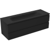 Мебел за баня Mexen Orio 140 см с мивка Vela, 2 чекмеджета, черен мат - 91A10-14047-2-BFF71-W23M71