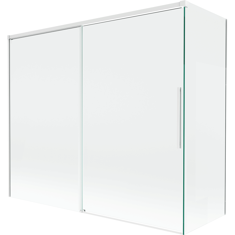 Mexen Rox параван за вана, 2-крилен, плъзгащ се, 180 + 90 x 150 см, прозрачен, бял - 8C9-180-090-20-00