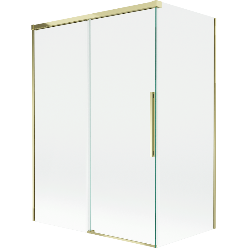 Mexen Rox двоен плъзгащ се параван за вана 120 + 70 x 150 см, прозрачeн, златист - 8C9-120-070-50-00