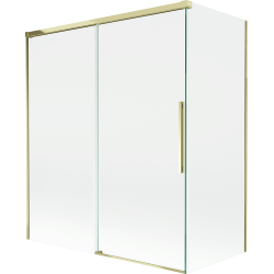 Mexen Rox двукрилен душ параван 140 + 70 x 150 см, прозрачен, златен - 8C9-140-070-50-00