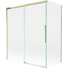 Mexen Rox двукрилен душ параван 140 + 70 x 150 см, прозрачен, златен - 8C9-140-070-50-00