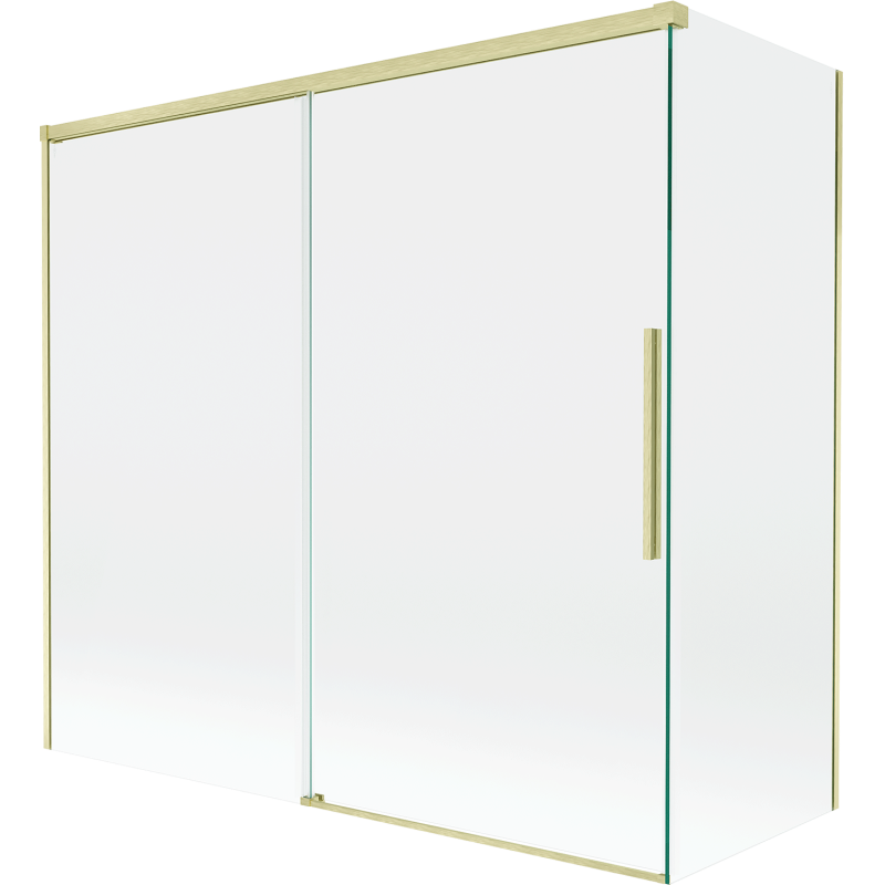 Mexen Rox двукрилен плъзгащ се душ параван 170 + 80 x 150 cm, прозрачен, златист матов - 8C9-170-080-55-00