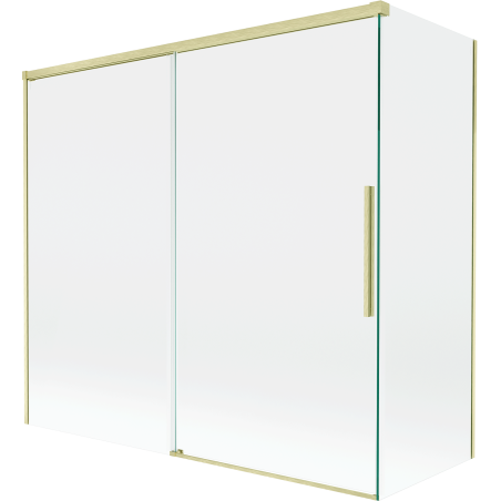 Mexen Rox двукрилен плъзгащ се душ параван 170 + 80 x 150 cm, прозрачен, златист матов - 8C9-170-080-55-00