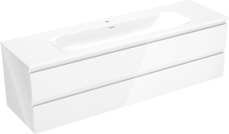 Mexen Orio шкаф за баня 160 см с мивка Vela, 2 чекмеджета, бял гланц