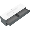 Mexen Orio шкаф за баня 160 см с мивка Vela, 2 чекмеджета, графит мат/бяла мат - 91A10-16047-2-BFF66-W23M01
