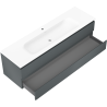 Mexen Orio шкаф за баня 160 см с мивка Vela, 2 чекмеджета, графит мат/бяла мат - 91A10-16047-2-BFF66-W23M01